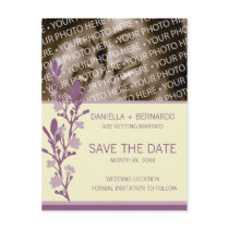 Modern Blossom Save The Date Postcard by twoheartsshoppe Modern Blossom Save The Date Postcard