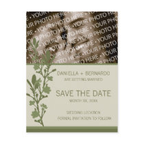 Modern Blossom Save The Date Postcard