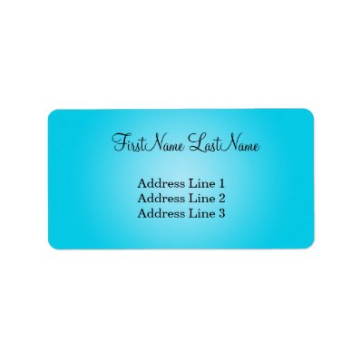 Modern Blue Address Label