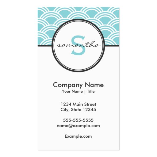 Modern Blue and White Business Card Template (front side)