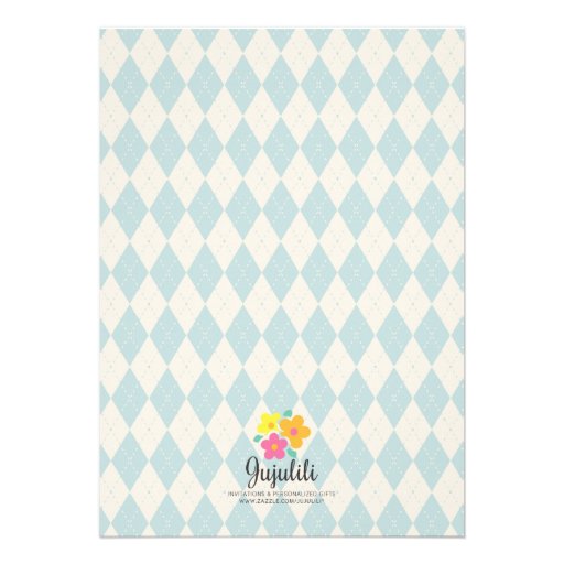 Modern Blue Baby Shower Boy Little Whale Mustache Custom Announcements
