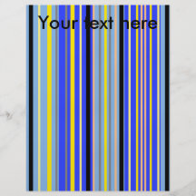 Modern blue black and yellow stripes custom flyer