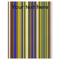 Modern blue brown and white stripes flyers
