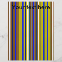 Modern blue brown and white stripes flyers