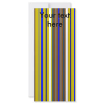 Modern blue brown and white stripes rack card