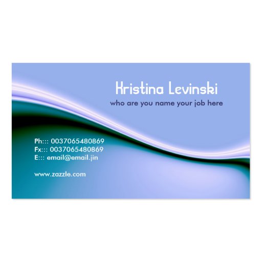 modern blue business card (front side)