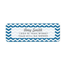 Modern Blue Chevron Address Labels