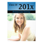 Modern Blue Graduation Invitation