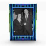 modern blue green  abstract photo frame awards