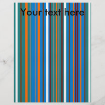Modern blue green burgundy orange stripes custom flyer