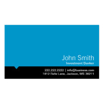 Modern Blue Investment Banker Business Card