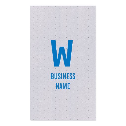 Modern Blue Monogram Plumbing Business Card (front side)