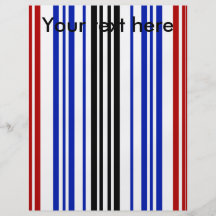 Modern blue red and black stripes custom flyer