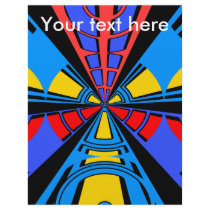 Modern blue red semi-circle design personalized flyer