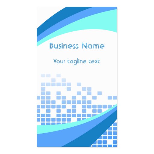 Modern Blue Squares Abstract Business Card Template