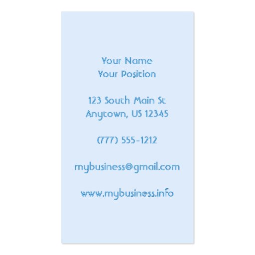 Modern Blue Squares Abstract Business Card Template (back side)