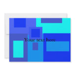 Modern blue squares custom announcements