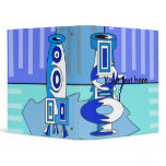 Modern blue vases binders