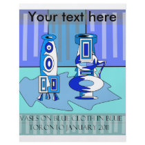 Modern blue vases flyer design