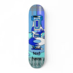 Modern blue vases skateboard deck