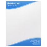 Modern Blue Wave Letterhead