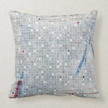 Modern Blue white wedding Umbrella Bridal Shower Throw Pillow