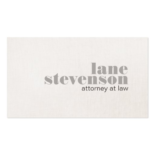 Modern Bold Font Attorney at Law Business Card (front side)
