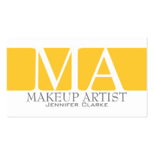 Modern Bold Makeup Artist Business Cards
