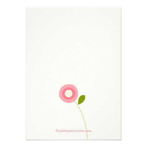 Modern Bold Pink Bloom Bridal Shower Invitation