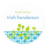 Modern Botanical Hancrafter's Label Round Stickers
