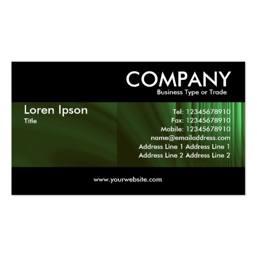 Modern - Bottle Green Business Card (front side)