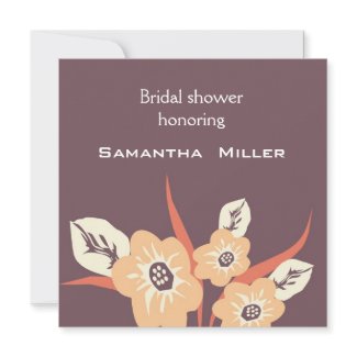Modern Bridal Shower Invitations::Cocoa invitation