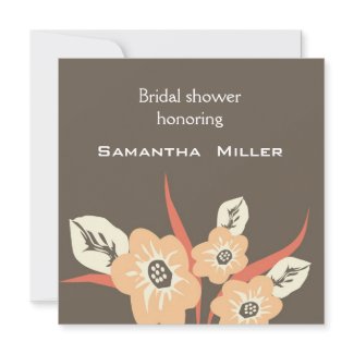 Modern Bridal Shower Invitations::Dark Green invitation