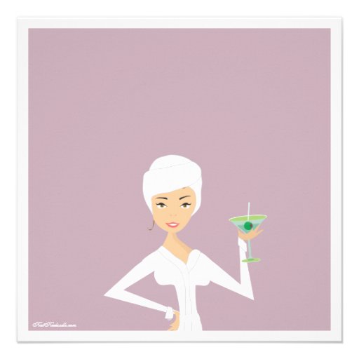 Modern Bride Bachelorette Spa Party Invitation