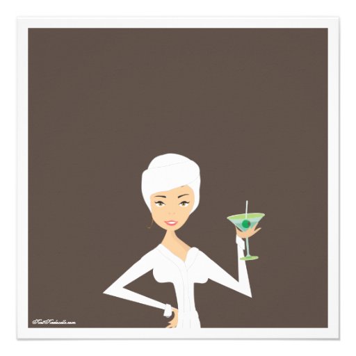 Modern Bride Bachelorette Spa Party Invitation