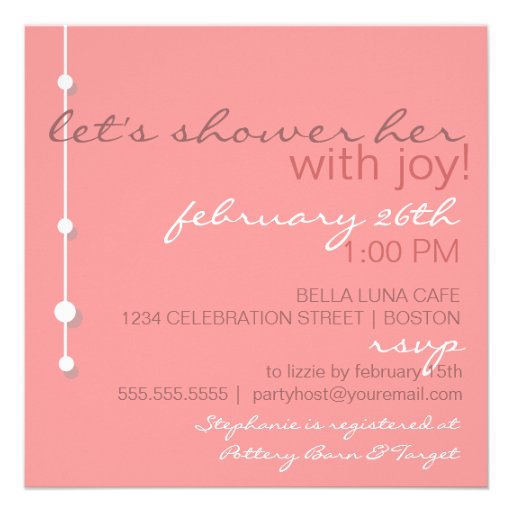 Modern Bride Wedding Shower Invitation