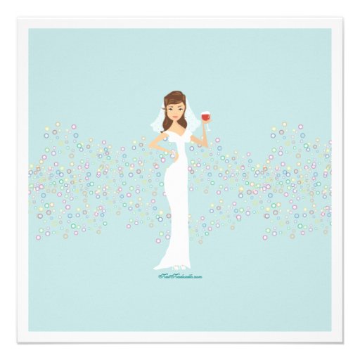 Modern Bride Wine Bachelorette Party Invitation