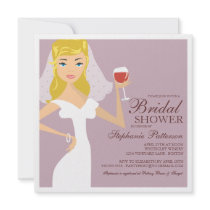Modern Bride Wine Theme Bridal Shower Invitation