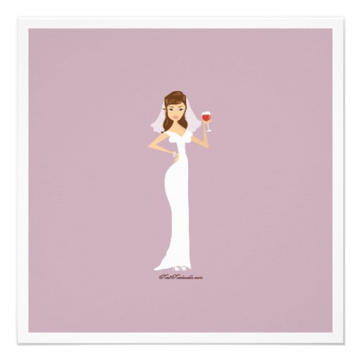 Modern Bride Wine Theme Bridal Shower Invitation