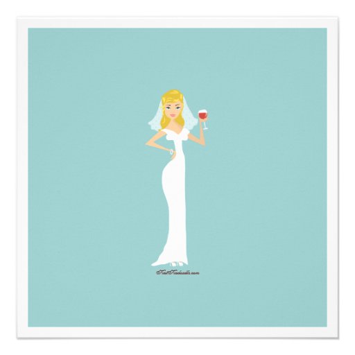 Modern Bride Wine Theme Bridal Shower Invitation