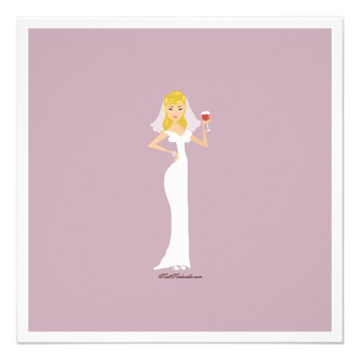 Modern Bride Wine Theme Bridal Shower Invitation