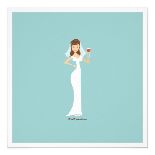 Modern Bride Wine Theme Bridal Shower Invitation