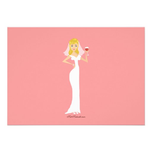 Modern Bride Wine Theme Bridal Shower Invitation