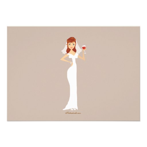 Modern Bride Wine Theme Bridal Shower Invitation