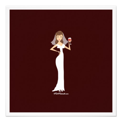 Modern Bride Wine Theme Bridal Shower Invitation