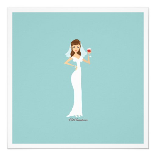 Modern Bride Wine Theme Bridal Shower Invitation