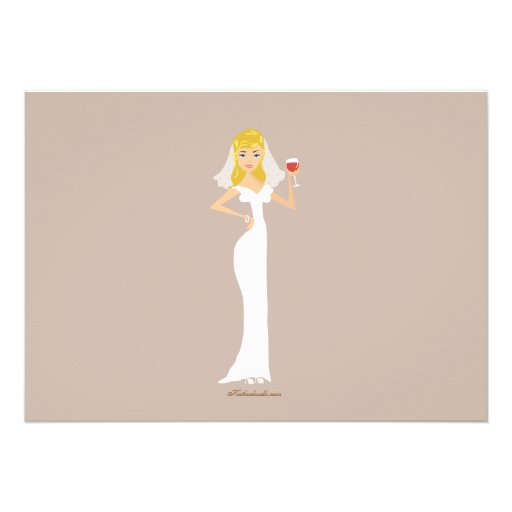 Modern Bride Wine Theme Bridal Shower Invitation