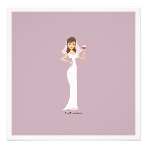 Modern Bride Wine Theme Bridal Shower Invitation