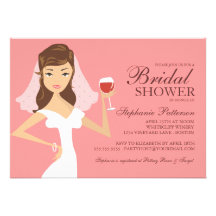 Modern Bride Wine Theme Bridal Shower Invitation