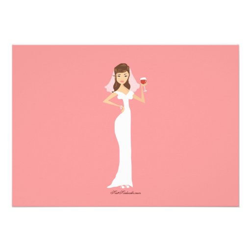 Modern Bride Wine Theme Bridal Shower Invitation